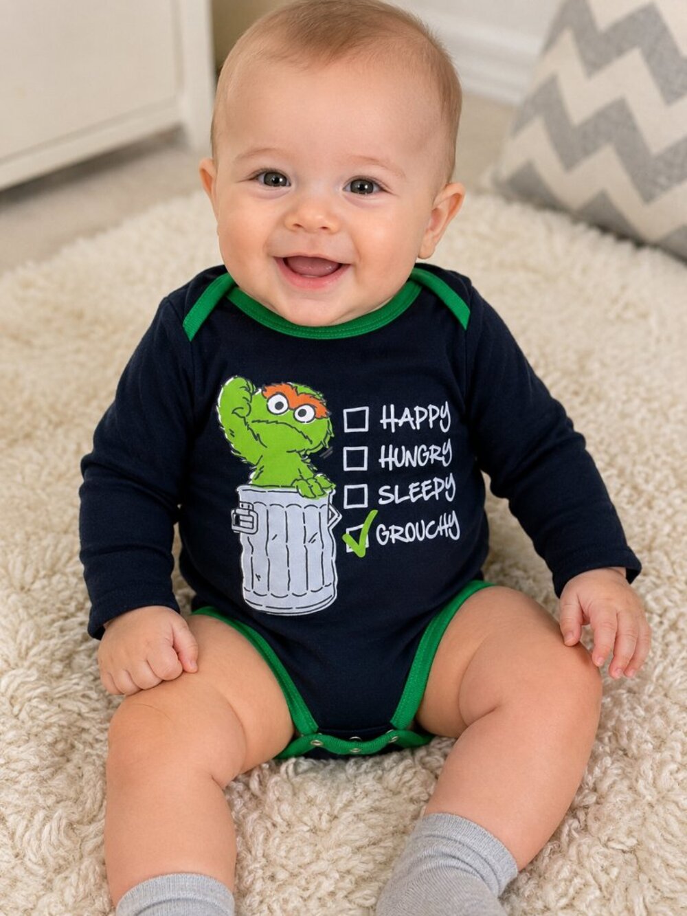Sesame Street Oscar the Grouch Bodysuit | Baby 0–3 Months
